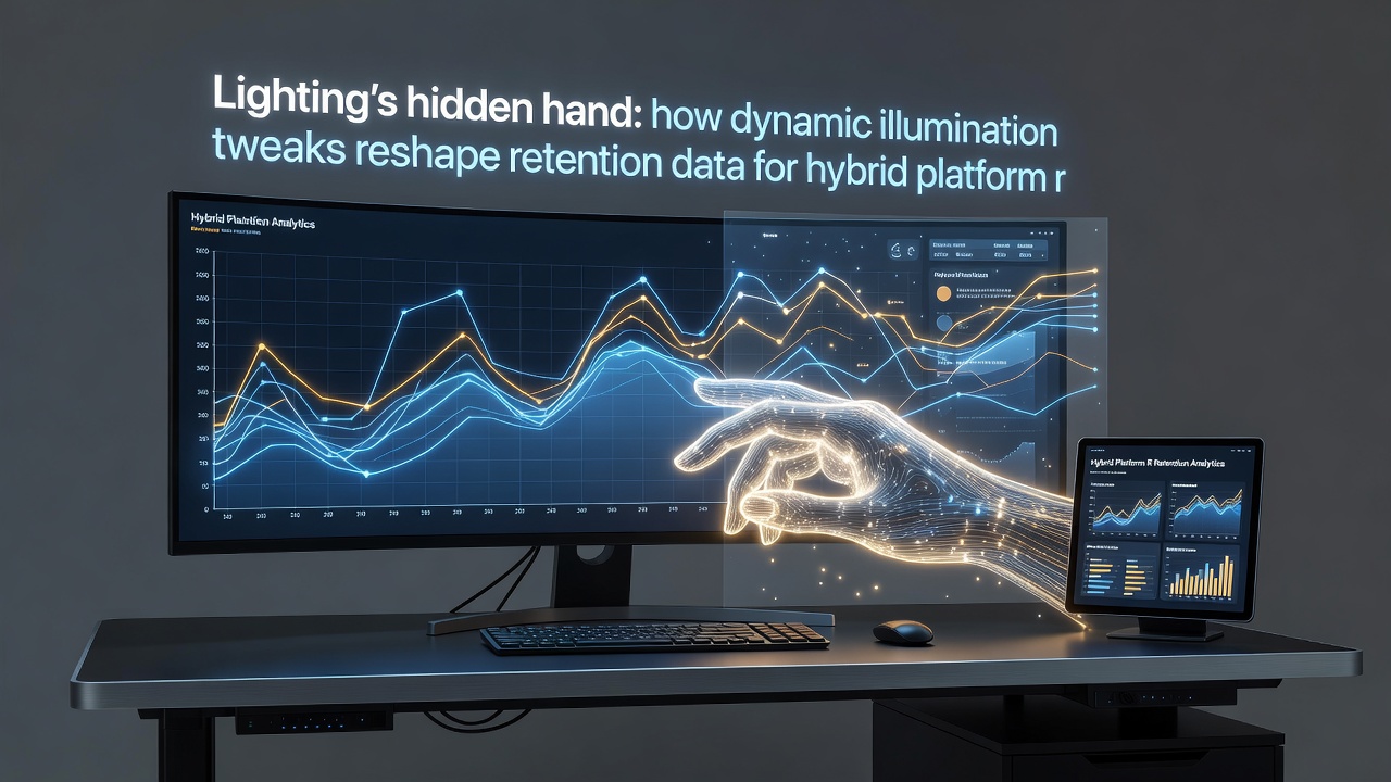 Analytics dashboard displaying retention graphs for games with dynamic lighting adjustments during bundle events